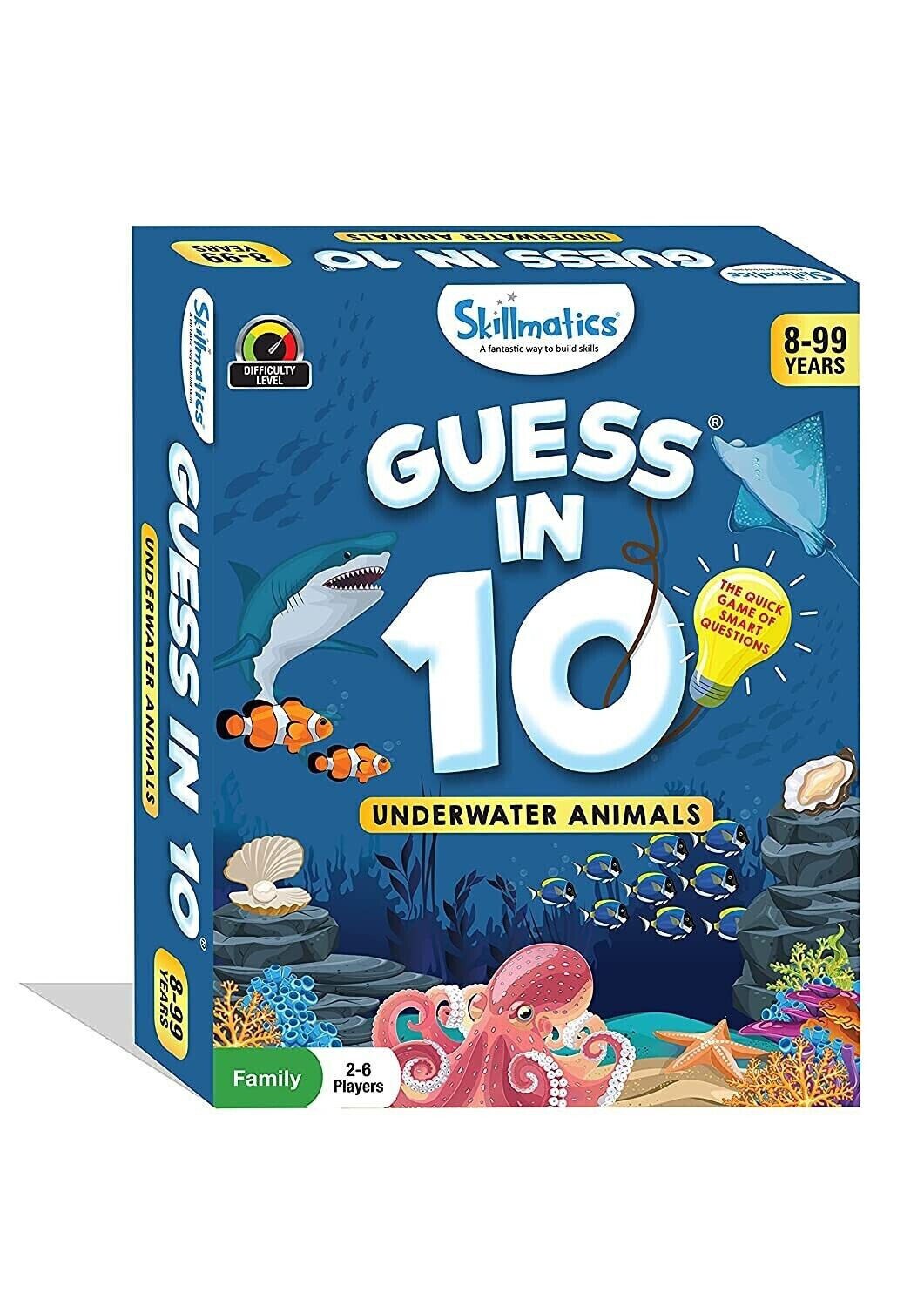 Skillmatics Card Game : Guess in 10 Underwater Animals | Gifts for Ages 8+ Years
