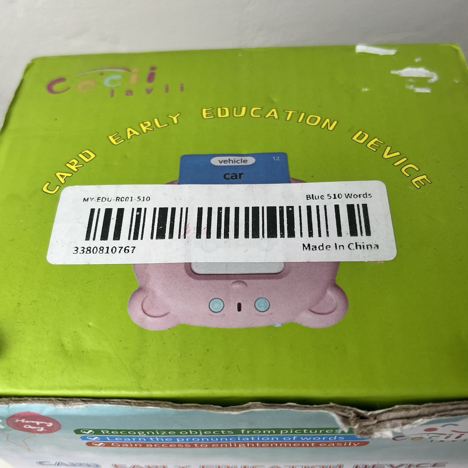 Talking Flash Cards Early Education Device Kids Learning Toy English Words USB