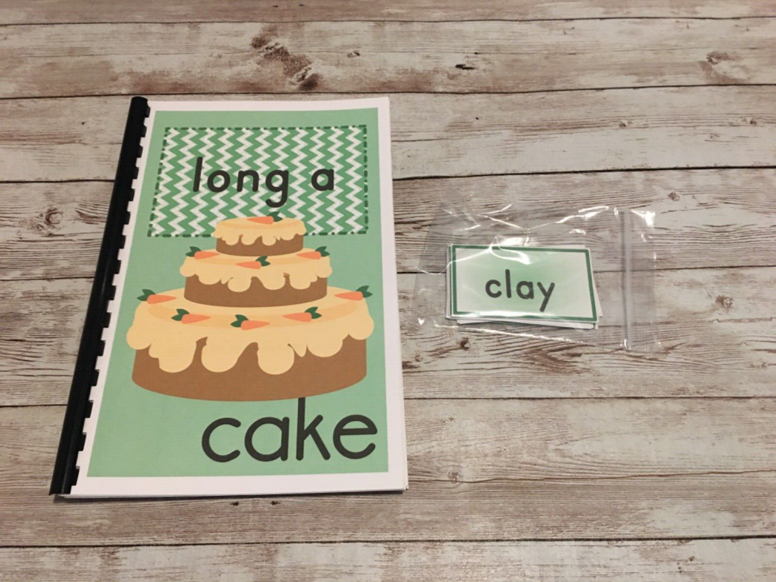 Interactive Learning Books for Children – Long Vowel Set w/60 Laminated Cards