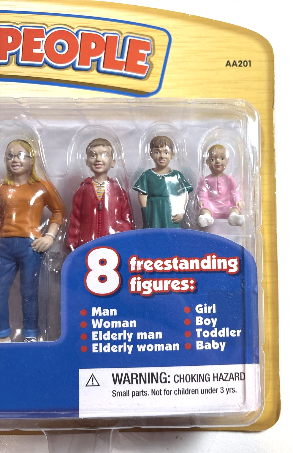 RARE Lakeshore Block Play People The Caucasian Family 8 Freestanding Figures NEW