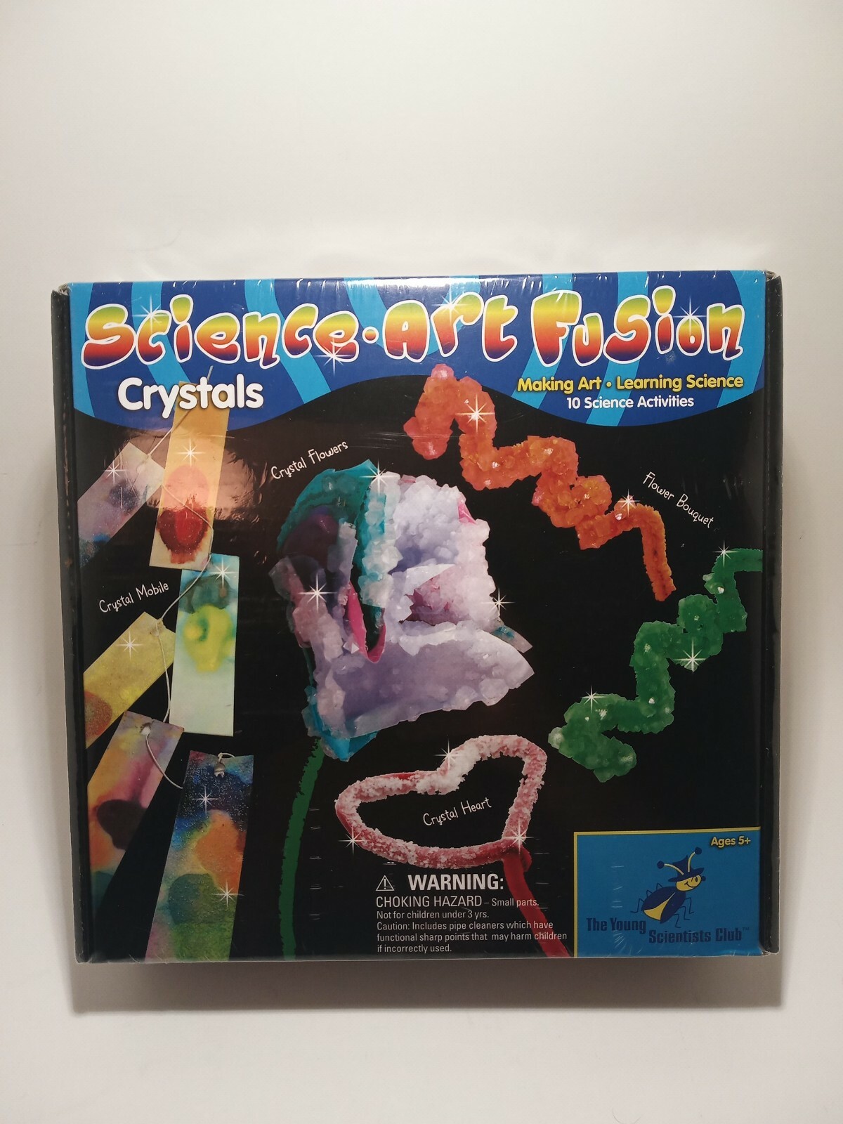 Young Scientists Club Science-Art Fusion Crystals Kit New Sealed Ages 5+