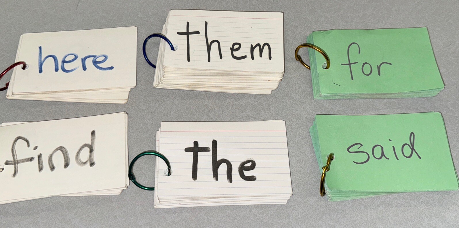 6x Sight Words Flash Cards In Rings – Reading Homeschool Retired Teacher