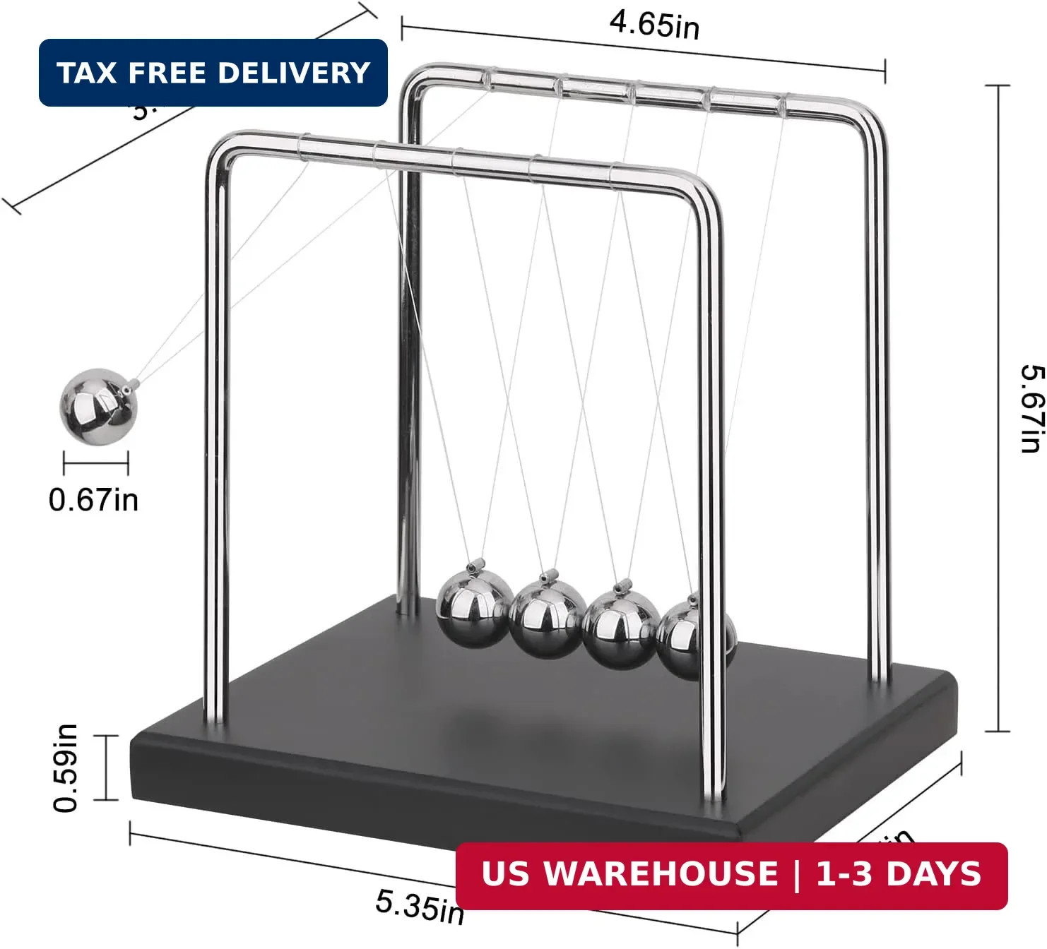 QLKUNLA Newtons Cradle Balance Balls Science Physics Gadget Desktop Decoration K