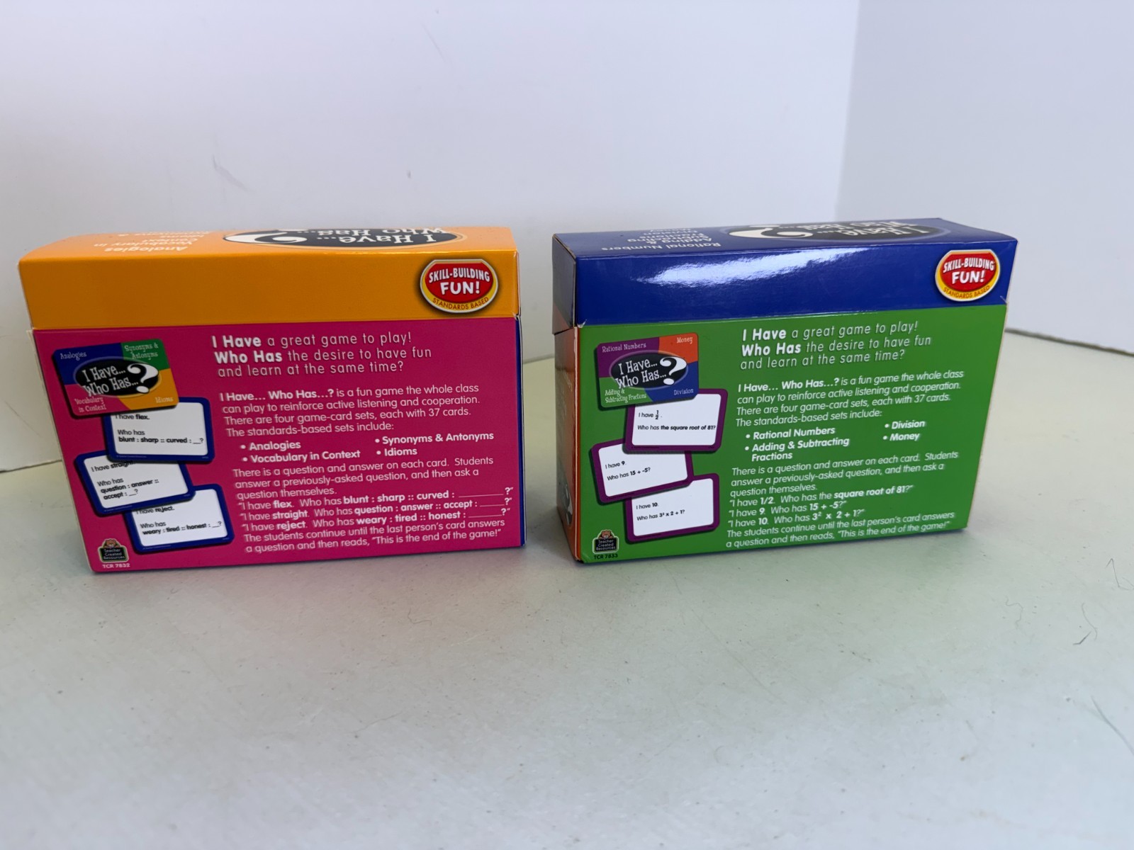 Teacher Created Resources I Have..Who Has? Language Arts Grades 5-6 Math 4-5 Set