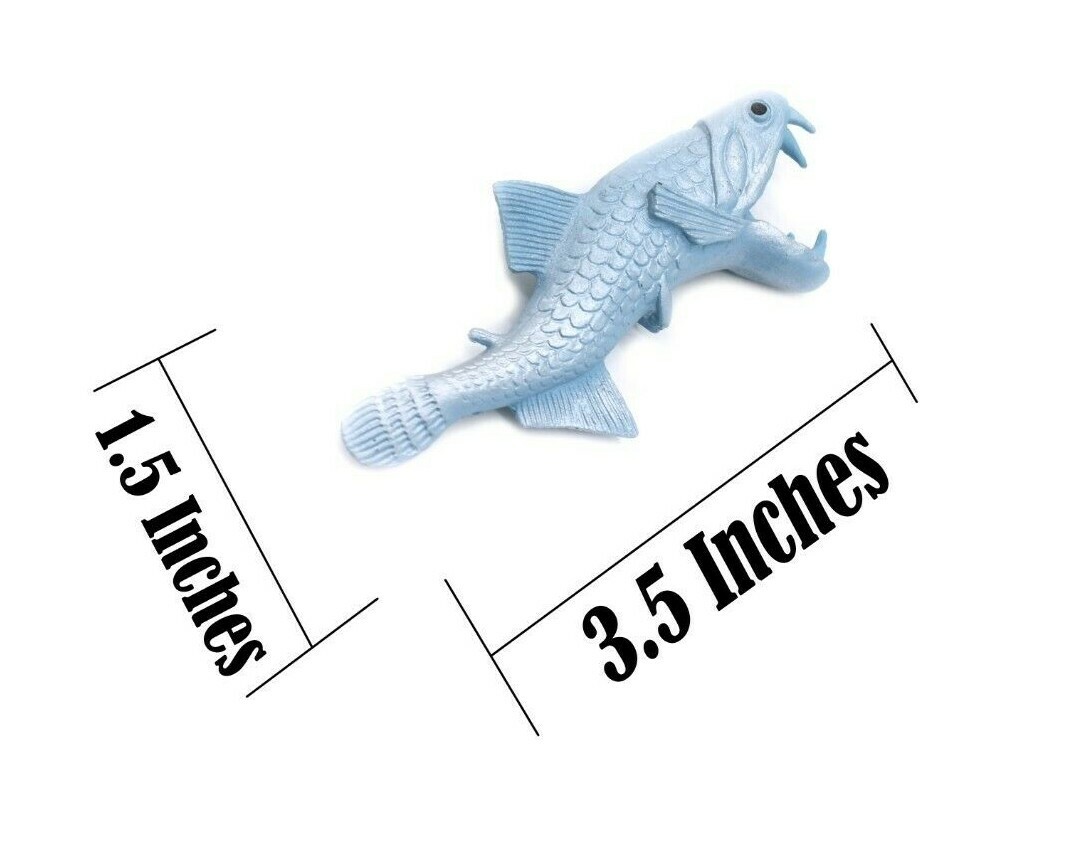 Realistic Viperfish Replica Toy Plastic Deep Sea Fish Model 3 3/8″ F3680 B10