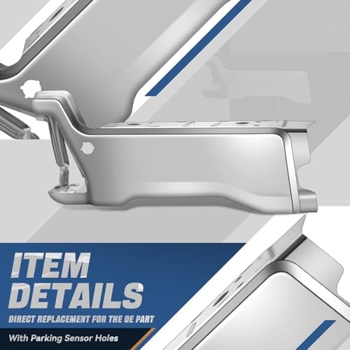 23-26 Ford F250 F350 F450 Rear Bumper End Cap Chrome Left Driver w/Sensor Holes