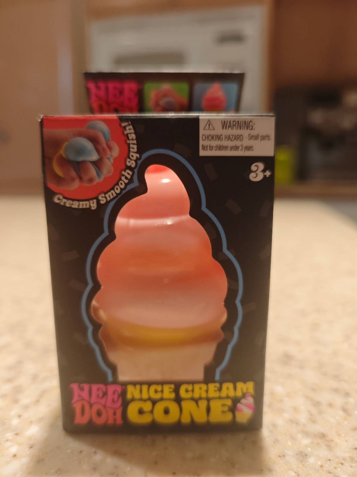 Schylling Needoh Nice Cream Cone – Sensory Squeeze Toy – Orange