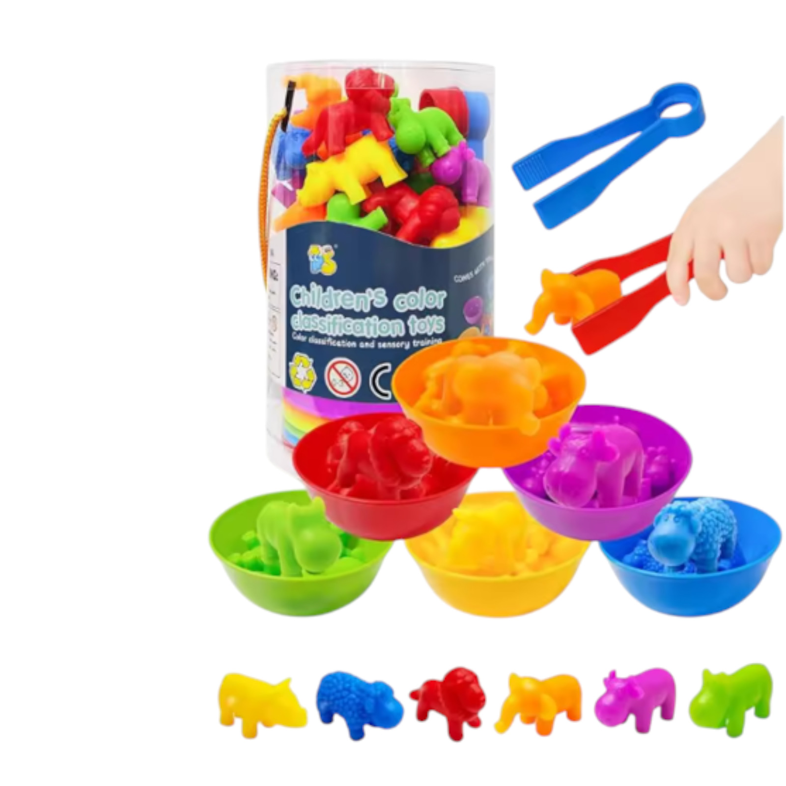 Animal Sorting Toy Dinosaur Counting Color Matching Kids 36x Grassland Animal