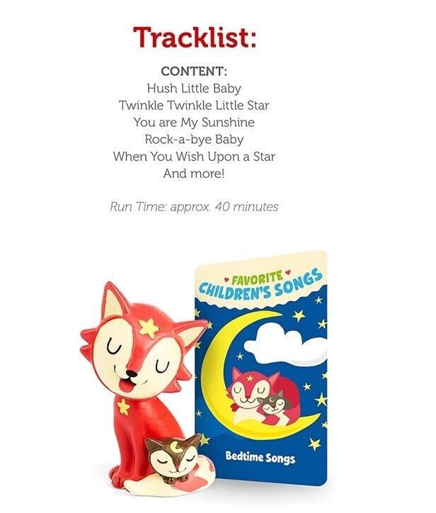 Tonies Favorite Children’s Songs Bedtime Songs & Lullabies Toniebox NEW Sealed