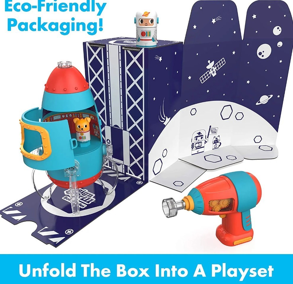 DESIGN & DRILL® Bolt Buddies® Rocket Creative Play Educational Insights NEW