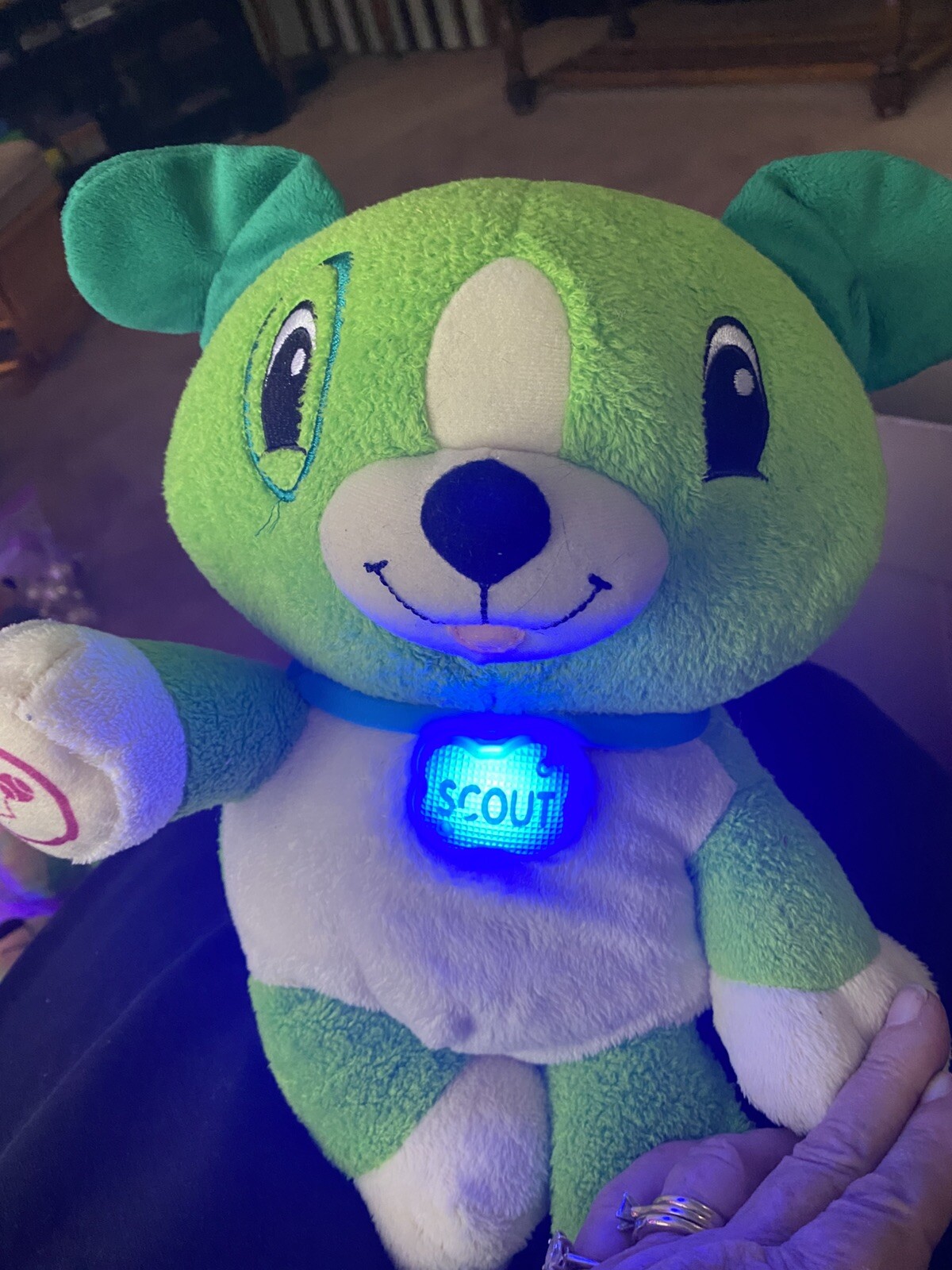 Leap Frog My Pal Scout Interactive Talk Sing Light Dog Plush Education Abraham”