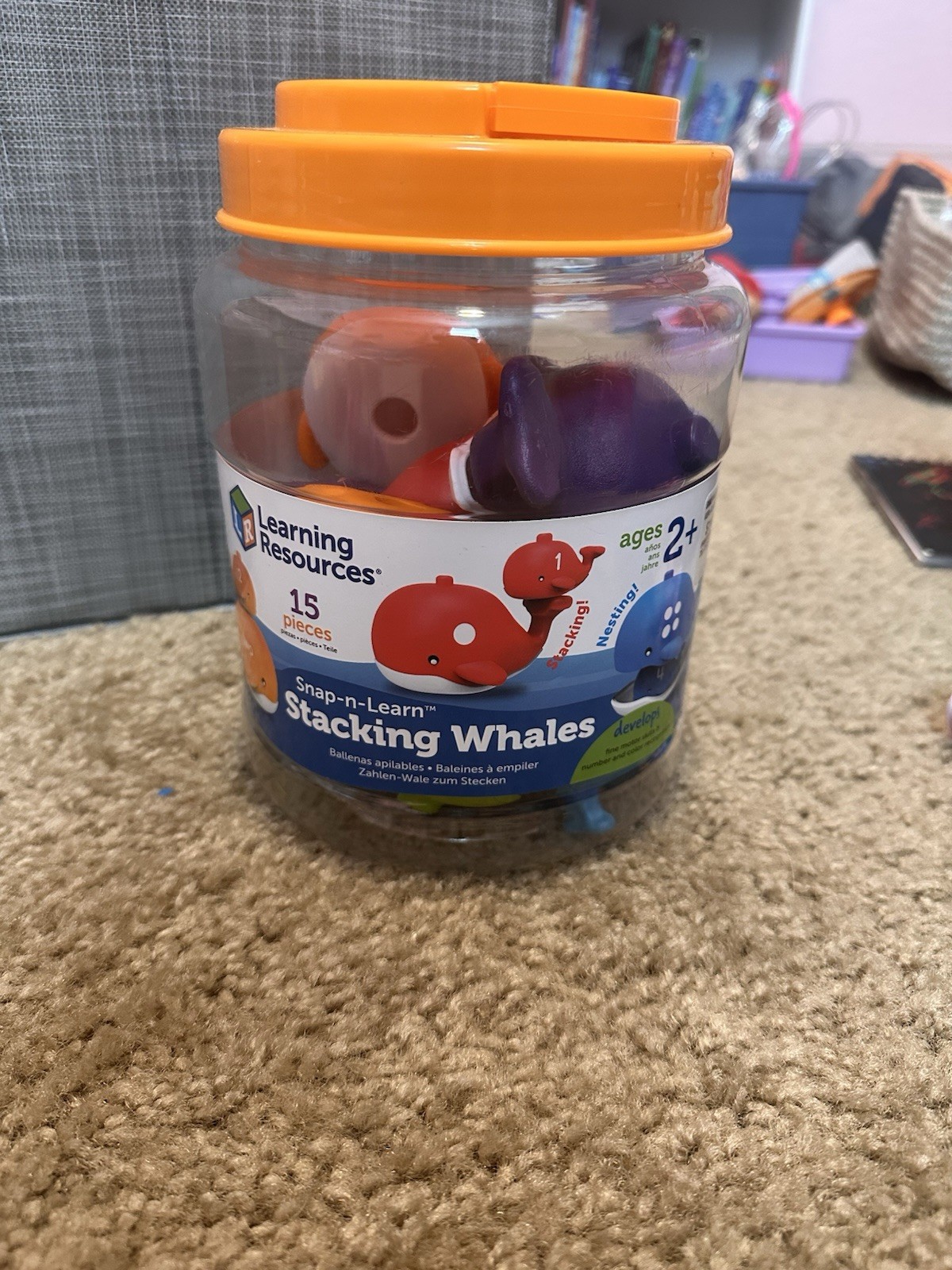 Learning Resources Snap-n- Learn Stacking Whales 15 pcs. #6709
