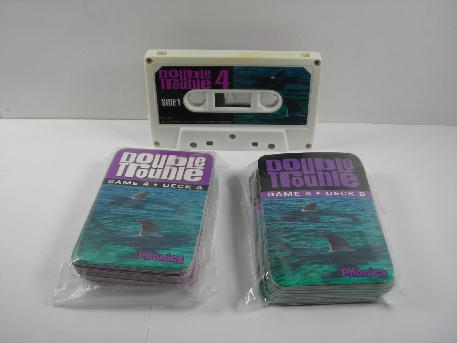 The Phonics Game Replacement Cards and Cassette Game 4 Double Trouble
