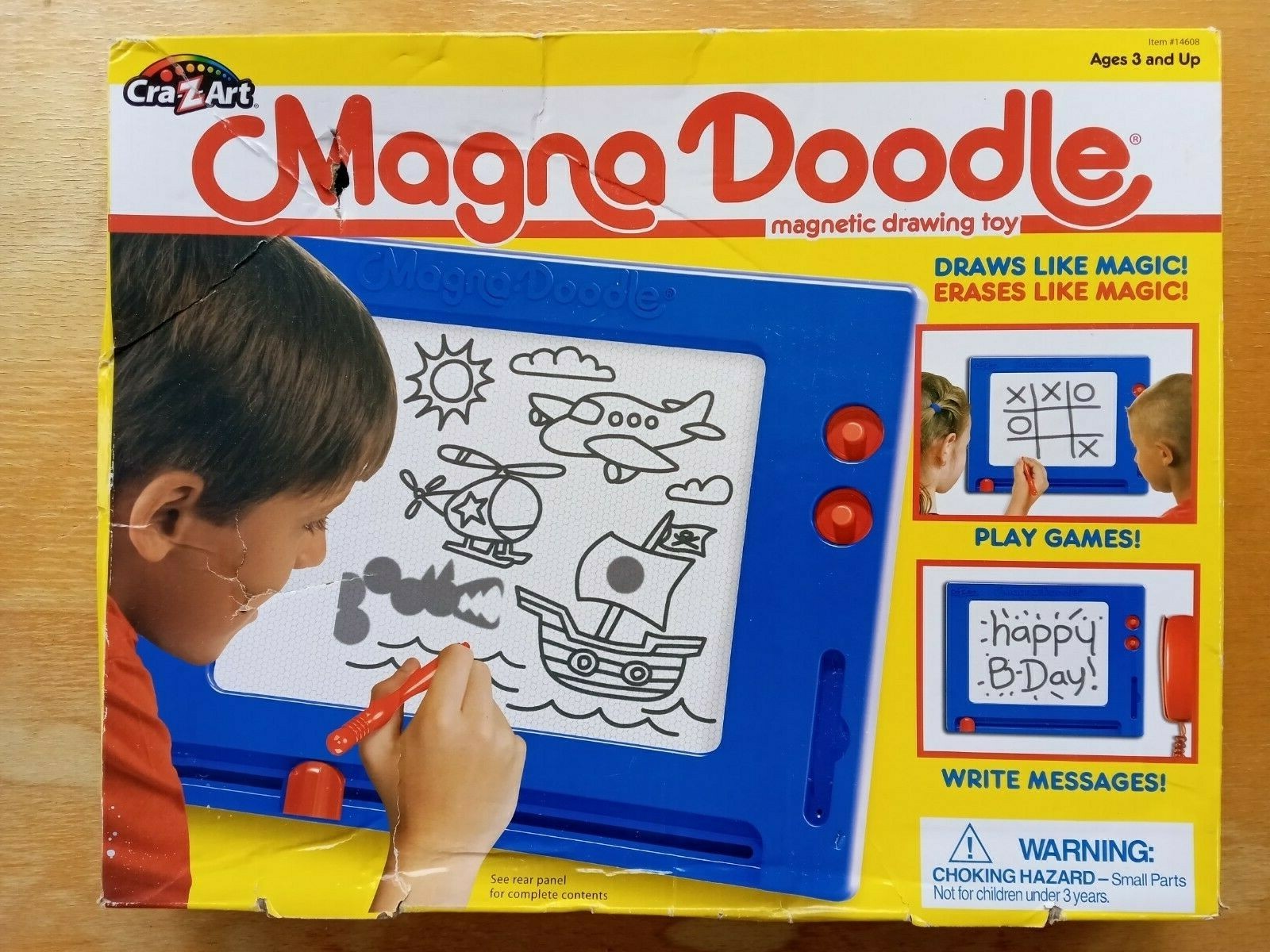 Cra-Z-Art 14608 Retro Magna Doodle Drawing Pen Stamps Toy Box 2017 Complete Used