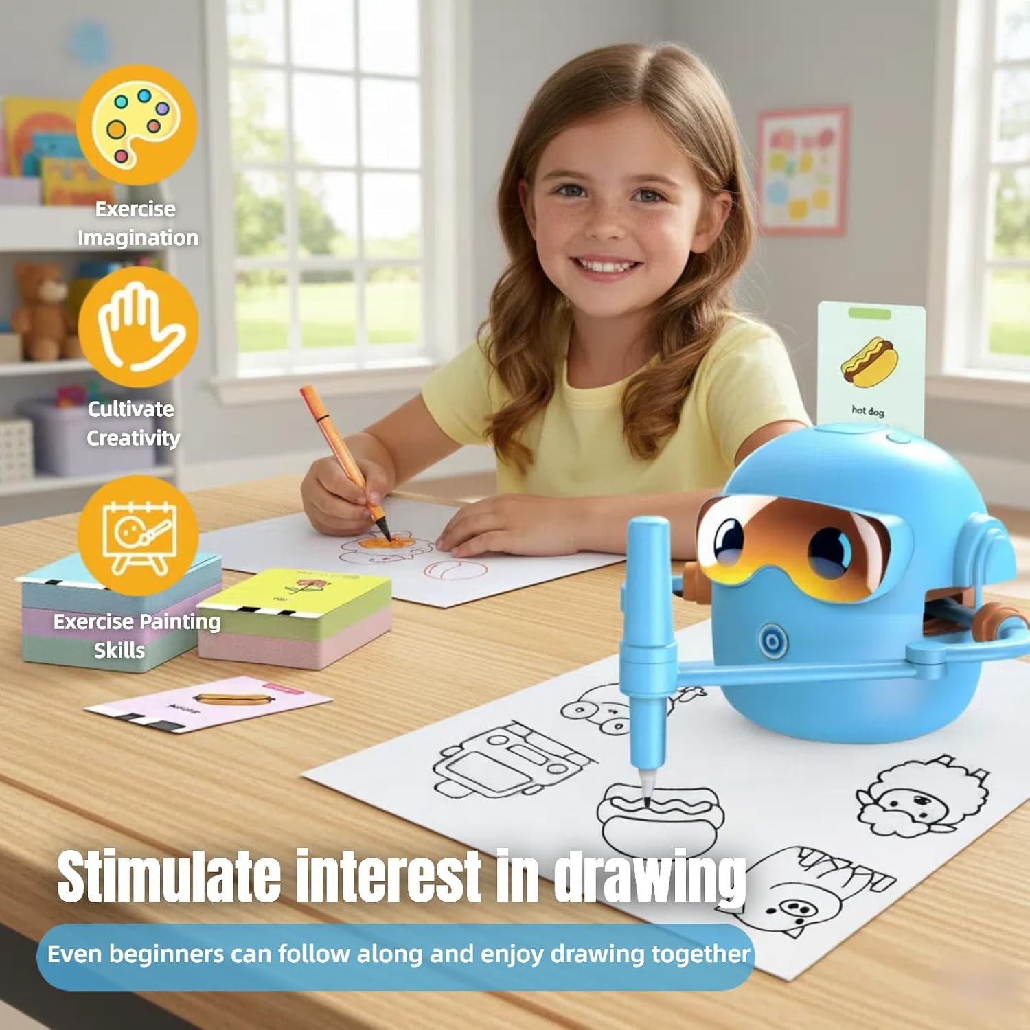 Automated drawing robot with templates