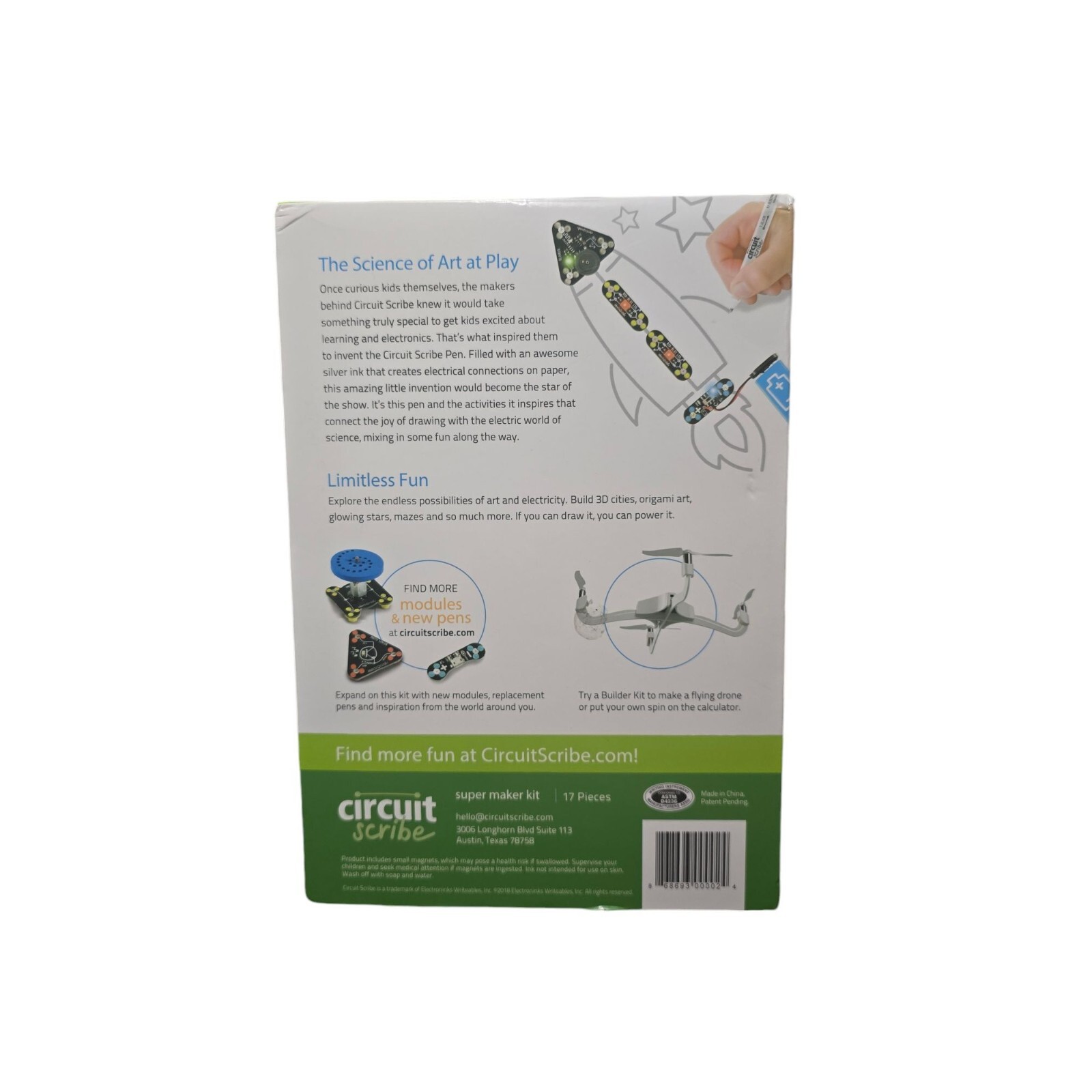 Circuit Scribe Super Maker Kit 17 Pieces – Conductive Ink Pen Magnetic Modules