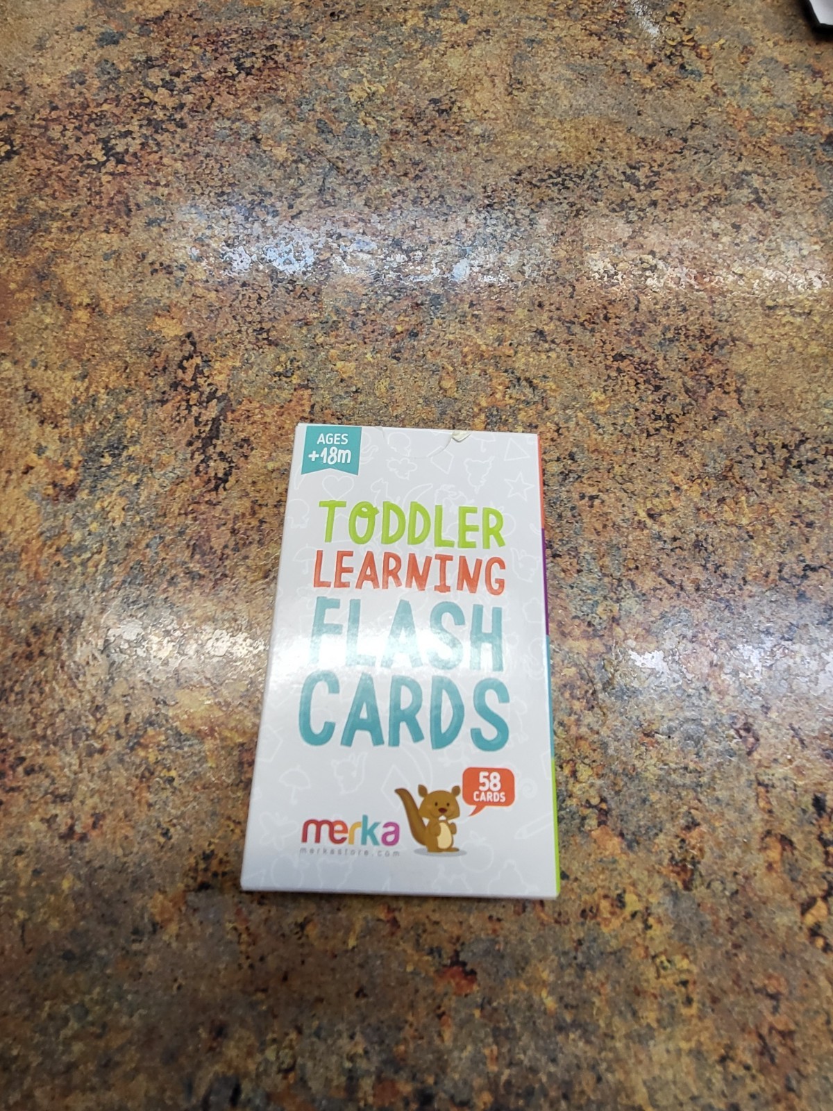 58 Merka Toddler Learning Flash Cards Numbers, Colors, Shapes & Letters