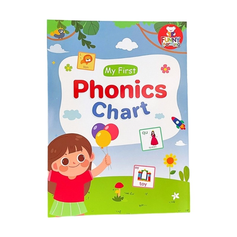 Preschooler English Words Building Learning Chart For Kid Students 28.7x21cm