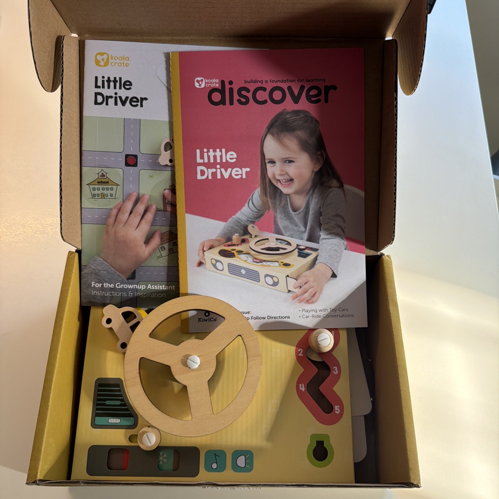 KiwiCo Kiwi Koala Crate “Little Driver” For Ages 2+ STEM Build Box New in Box