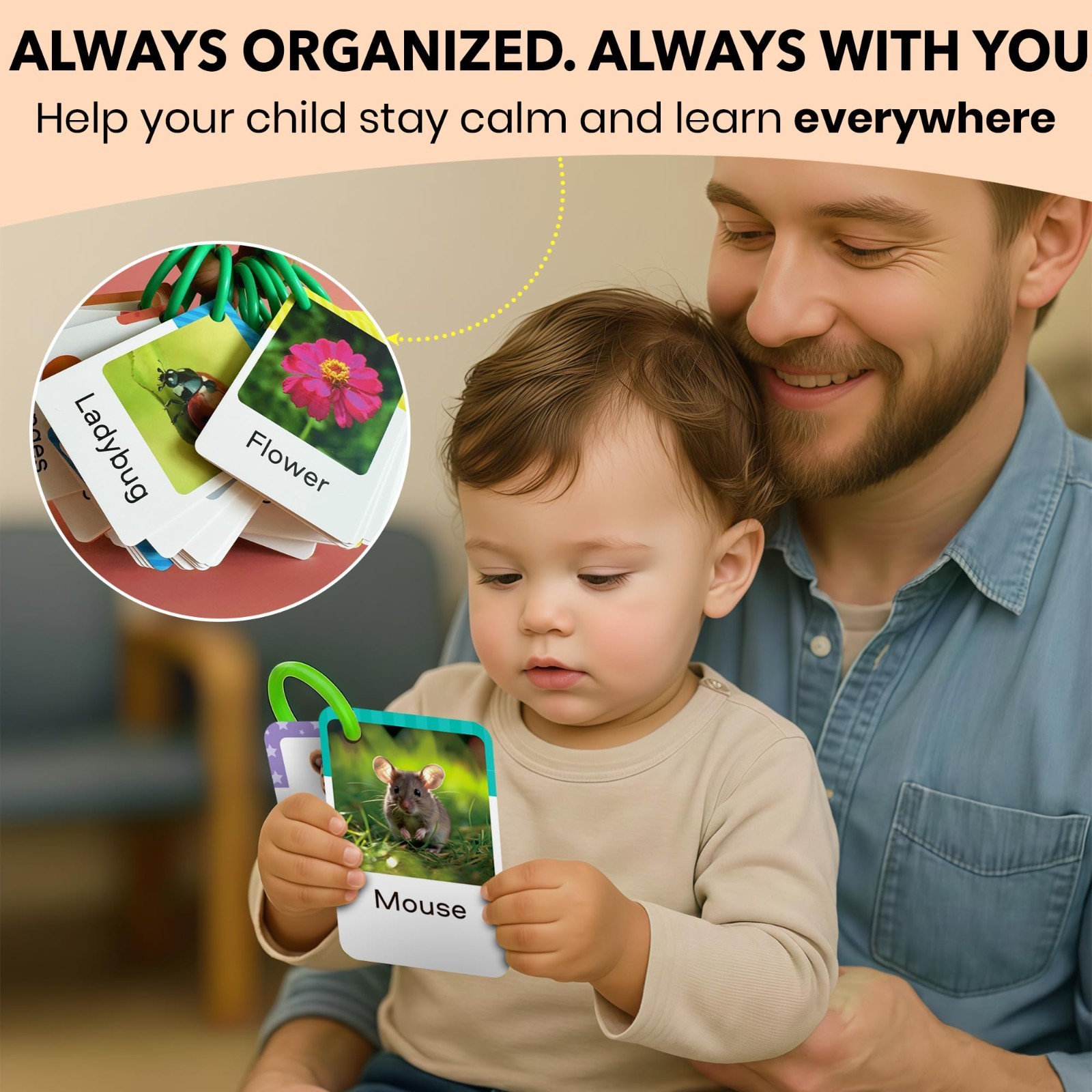 Montessori Flash Cards for Toddlers 1-3 | 225 Realistic Learning Cards – Alphabe