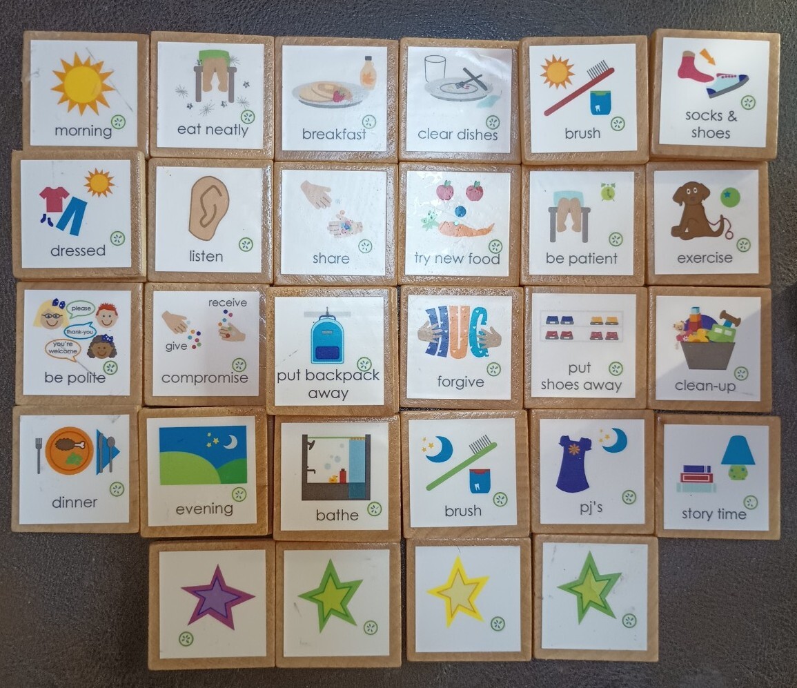 Visual Schedule Chores Manners Rewards For Kids Magnet Collection Set 37