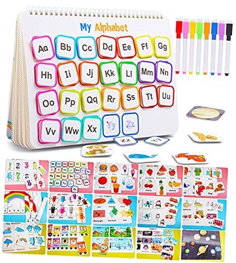 Huijing Montessori Preschool Learning Activities Busy Book – Workbook White
