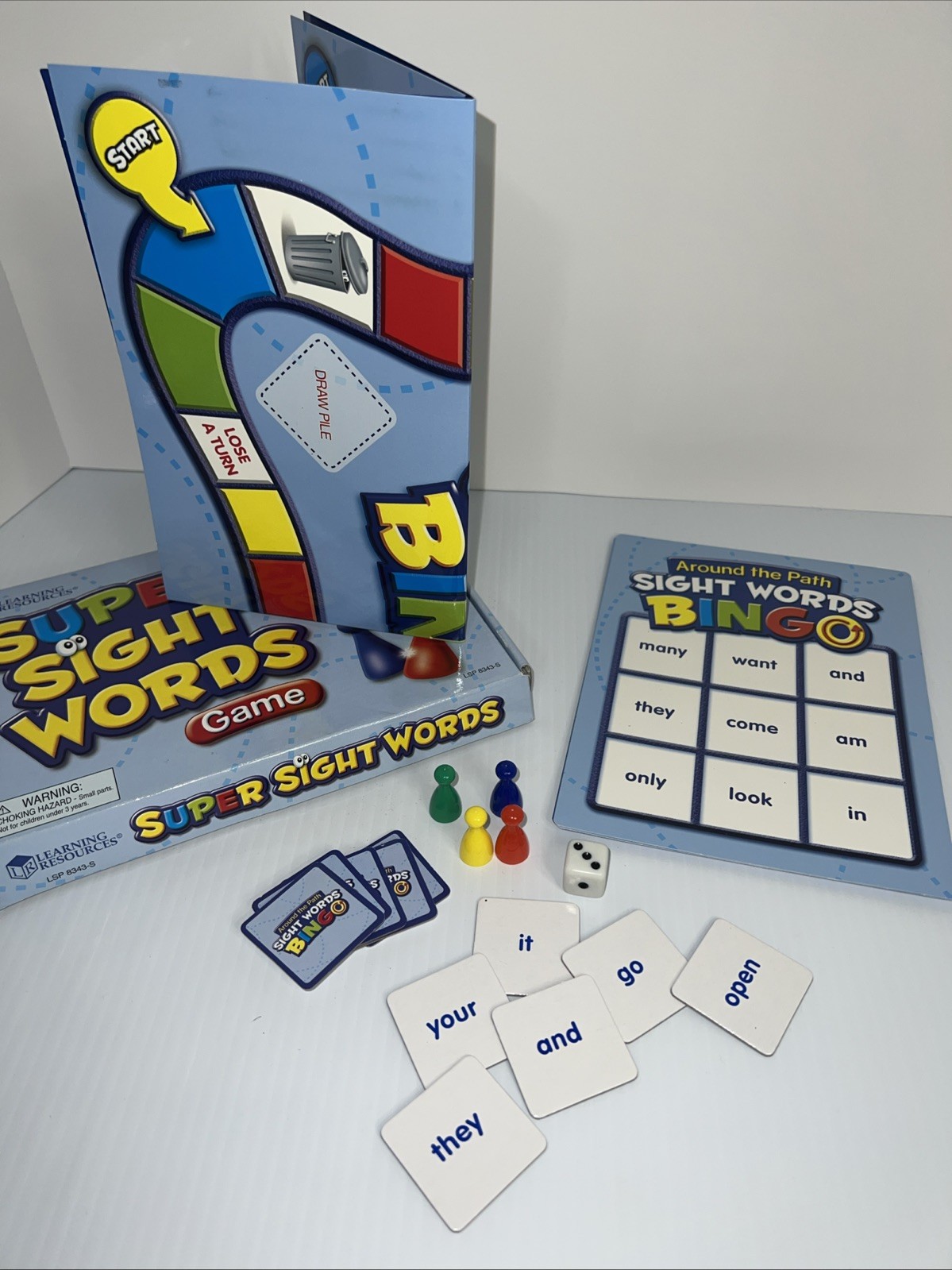 Sight Word Bingo By Learning Resources Grades PreK-1 Two Games In One