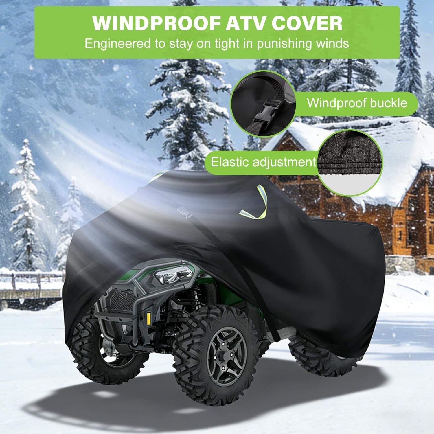 ATV Cover Waterproof Outdoor Heavy Duty 4 Wheeler Cover 420D All Weather Quad…