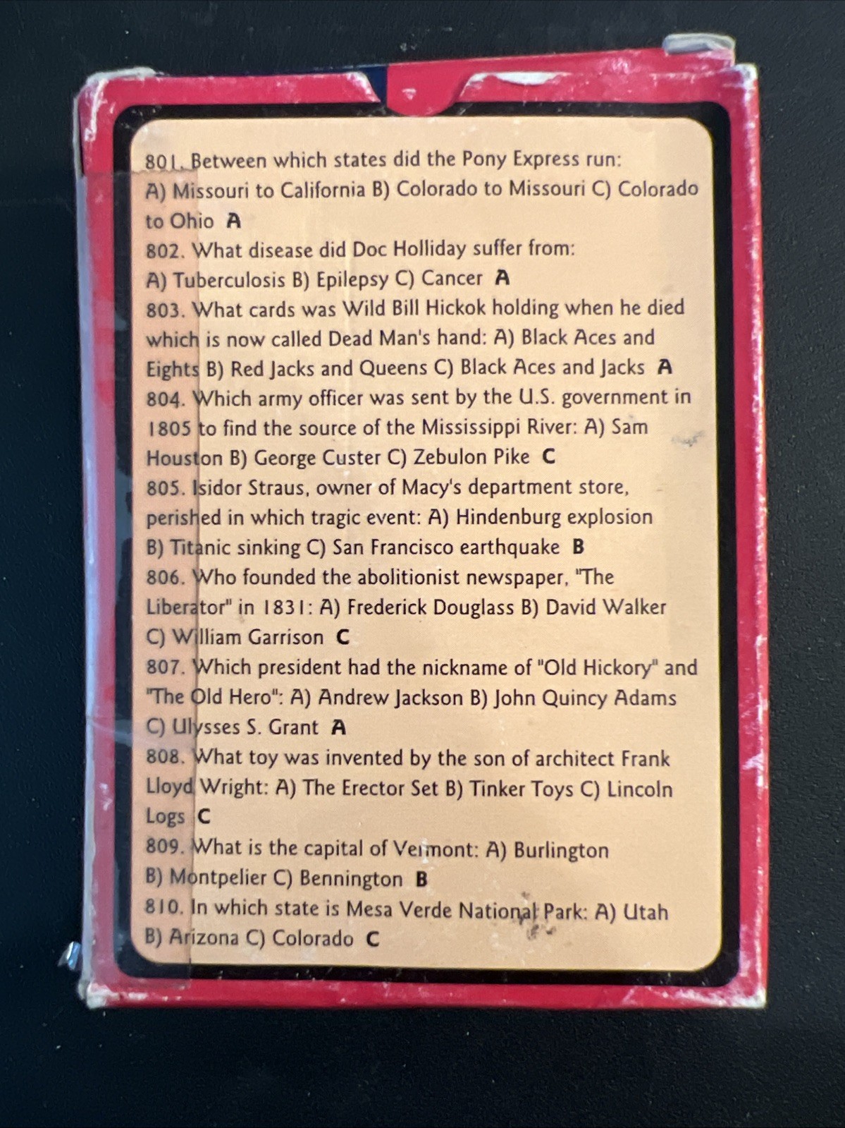 Bendon Lot/3 Flash Cards – UNITED STATES, PRESIDENTS OF THE USA & AMERICAN TRIVI