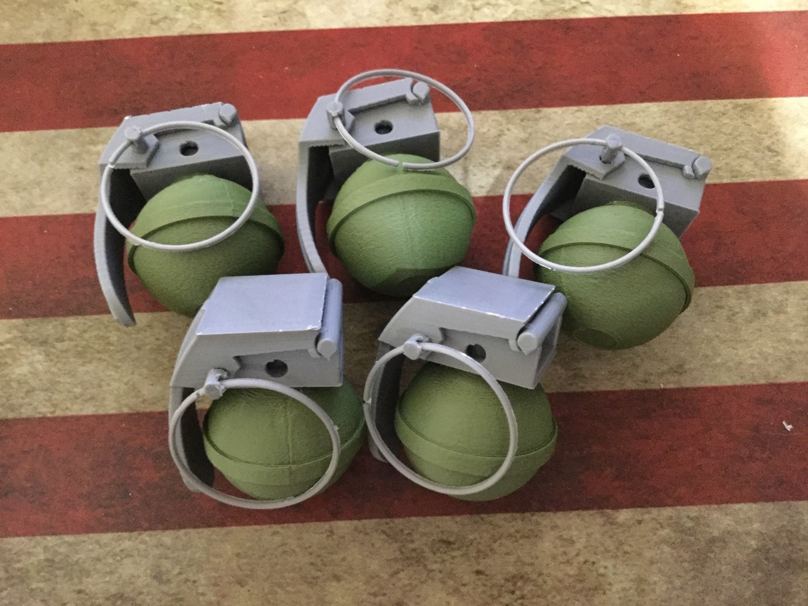 FAKE V40 SOG Frag Grenade Accurate Size Plastic Replica Milsim 5pk