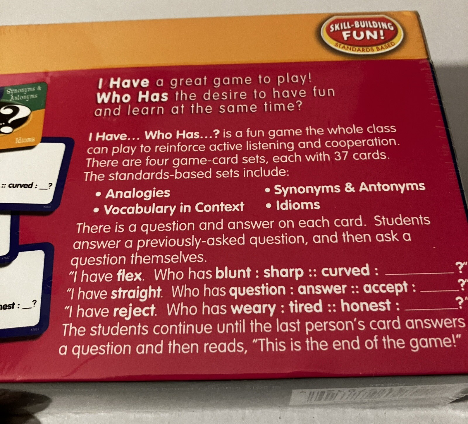 Teacher Created Resources I Have…Who Has? Language Arts Grades 5-6 Interactive
