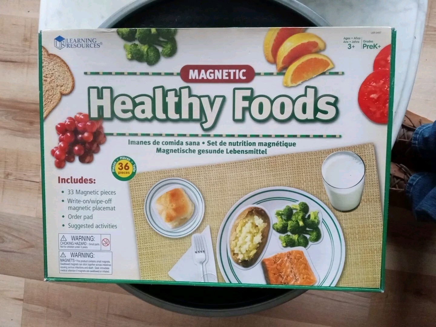 Learning Resources 36-pc Magnetic Healthy Foods Set, Ages 3+ New & Sealed