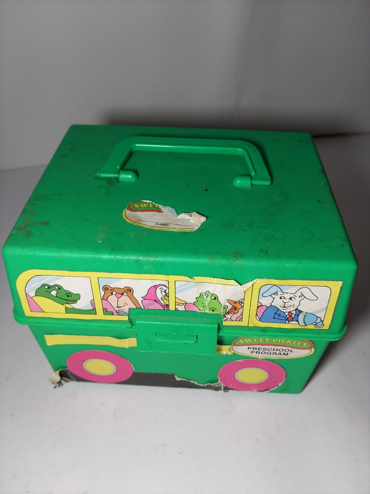 Vintage Sweet Pickles Preschool Program Learning Case Activity Bus With Cards