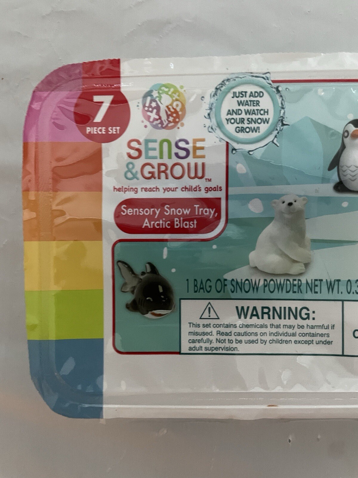 Creative Kids Sense & Grow Series Arctic Blast 7 Piece Playset w/ Snow & Figures