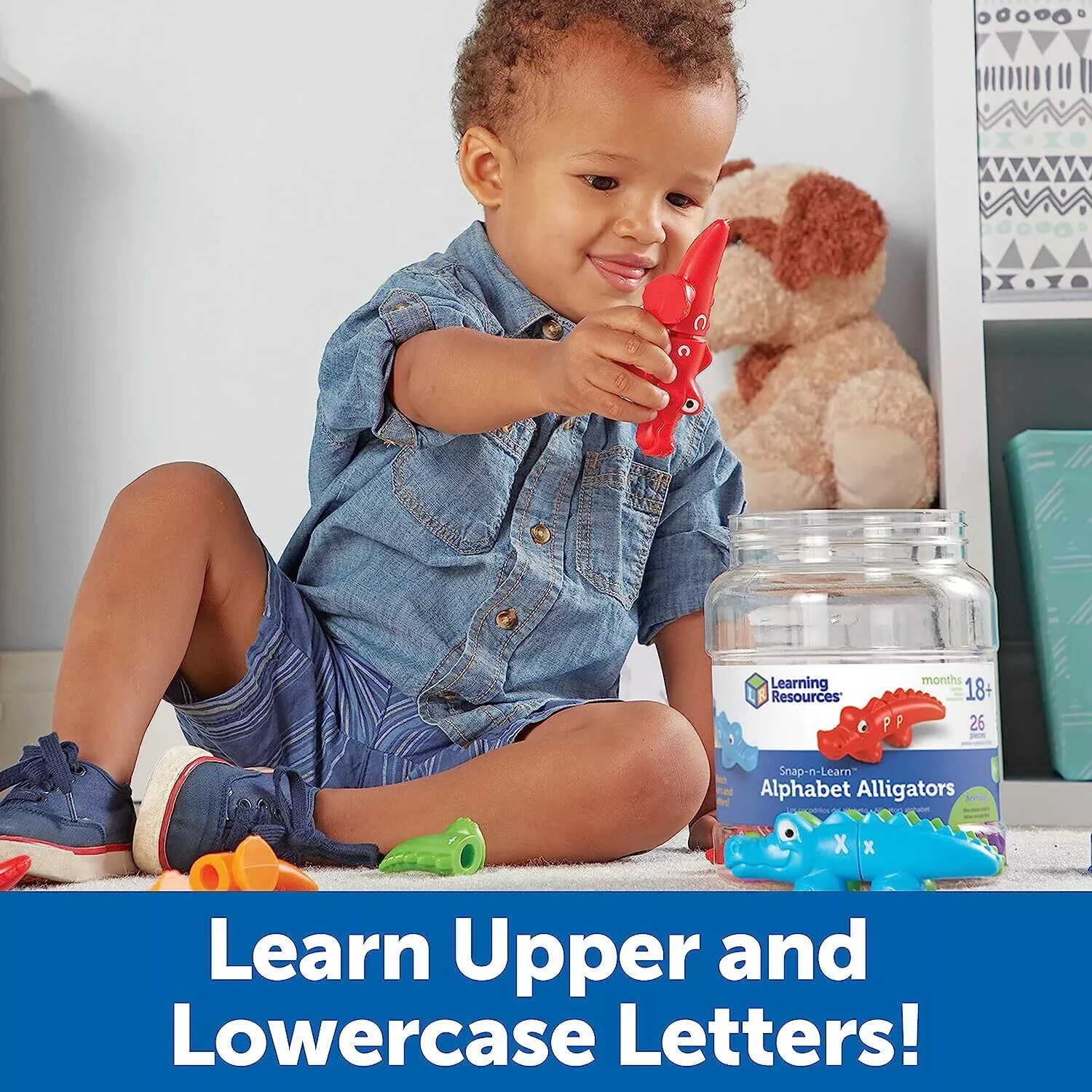 Learning Resources Snap-n-Learn Alphabet Alligator Letter Recognition Fine Motor