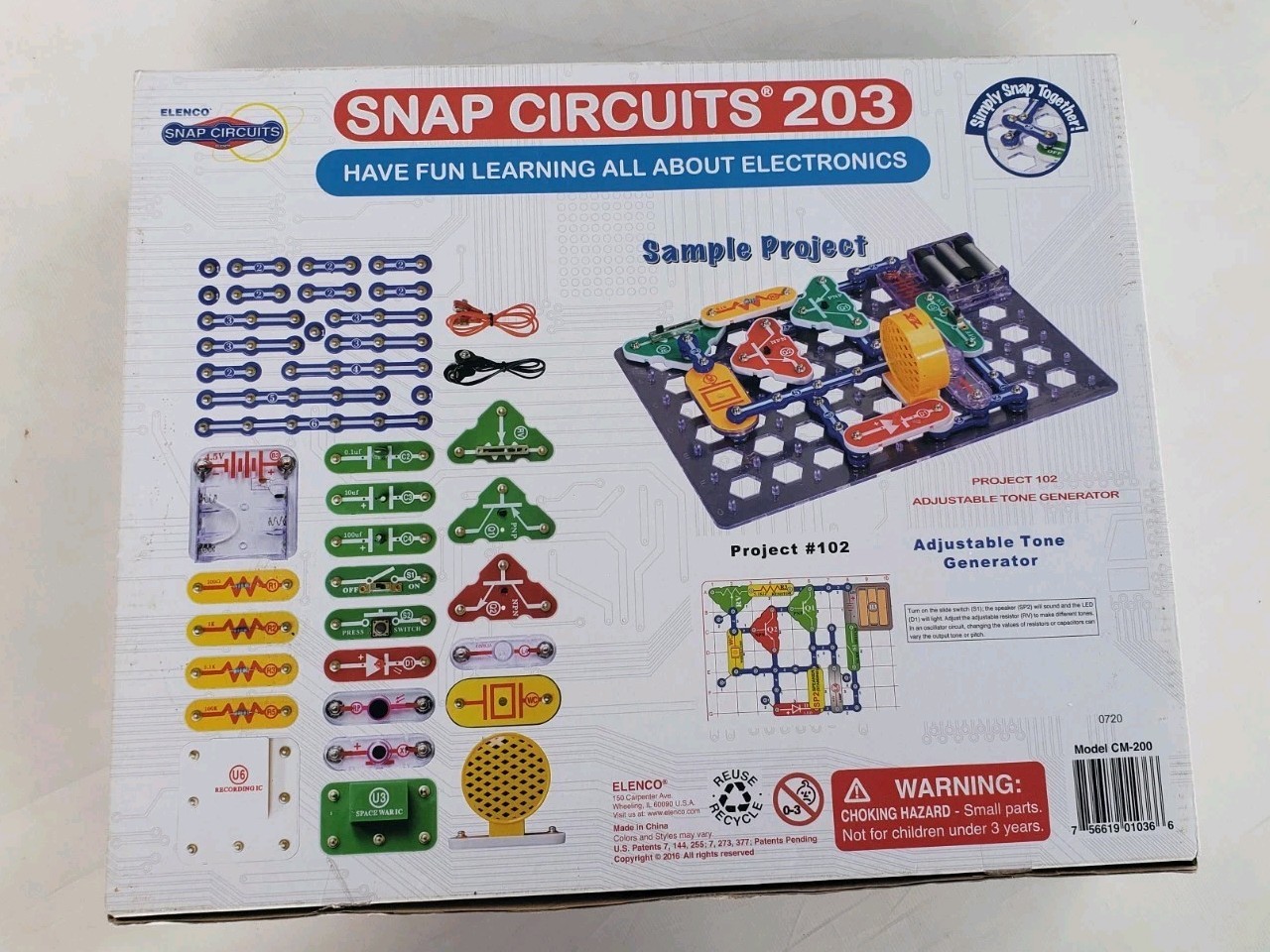 Snap Circuits 203 Electrical Project Kit 200+ Projects Elenco Complete