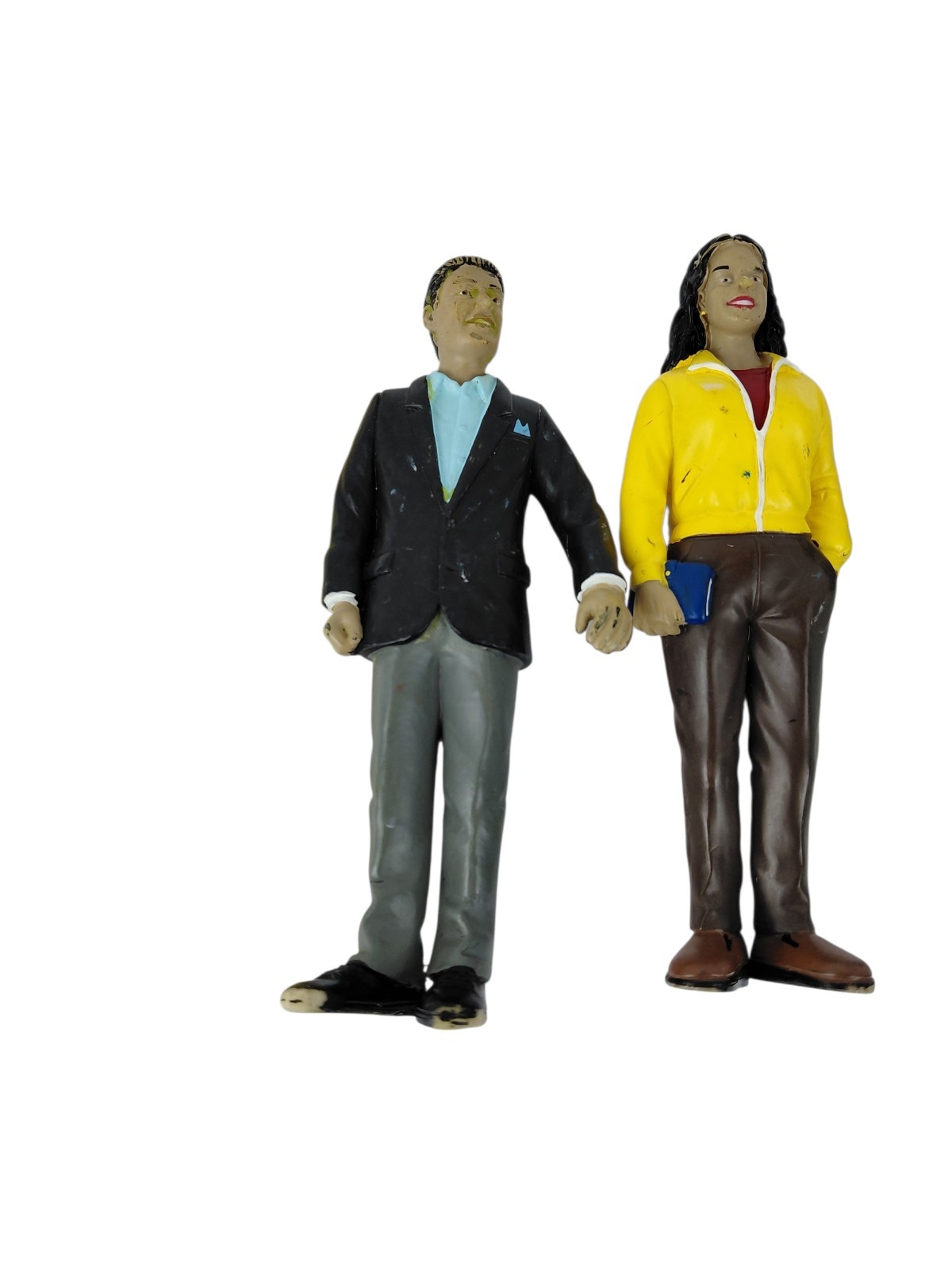 Lakeshore Block Play People Dollhouse Doll African American Mom Dad Girl Grandpa