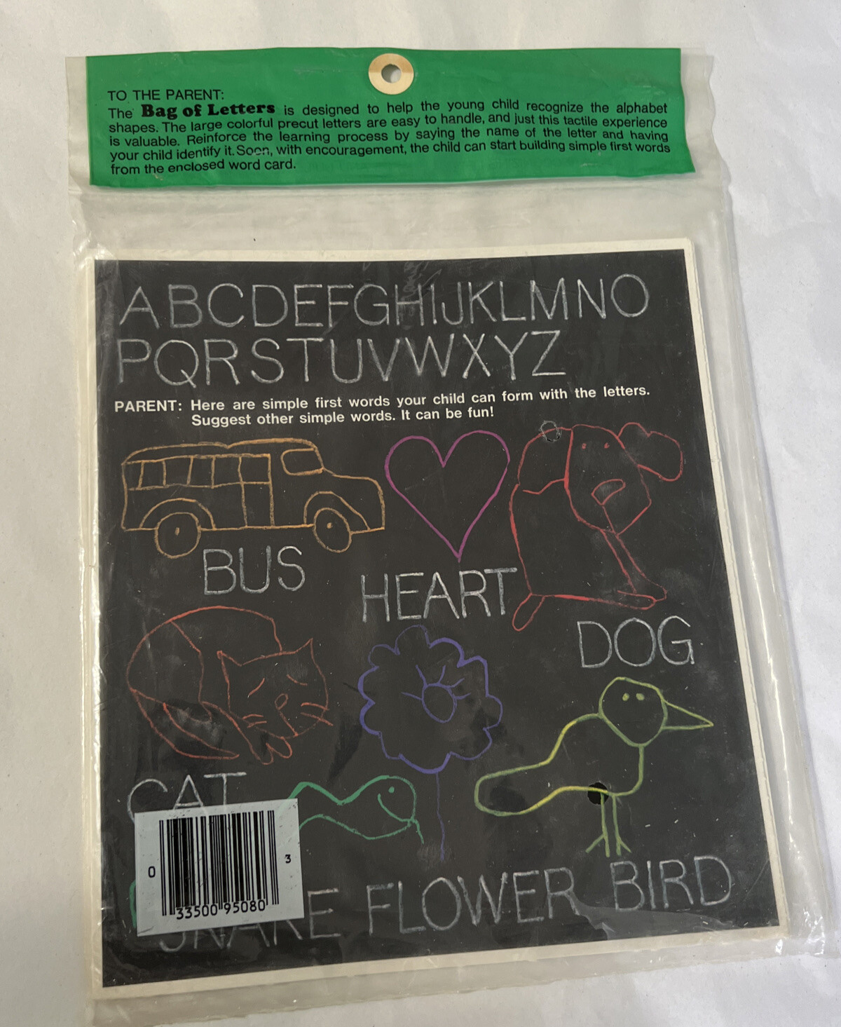Vintage 1977 Western Publishing Scribblers Bag of Alphabet Letters~NOS