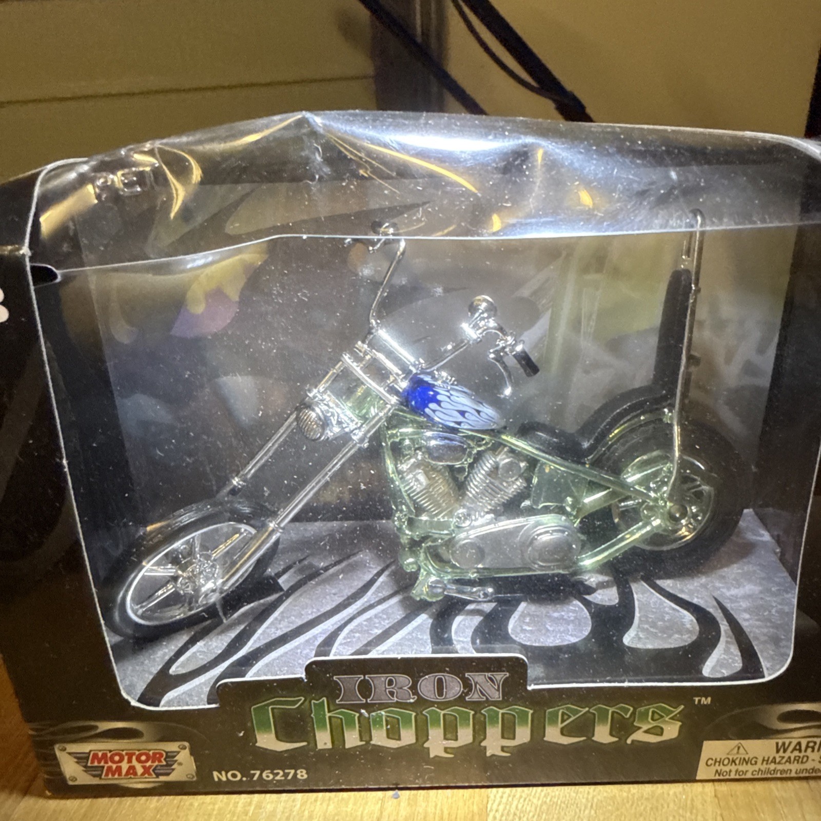Motor Max Iron Choppers Diecast Metal And Plastic Motorcycle Model VINTAGE
