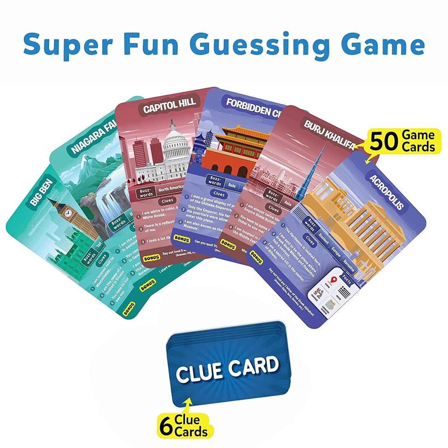 Skillmatics Card Game :Guess in 10 Legendary Landmarks | Gifts for Ages 8 and Up