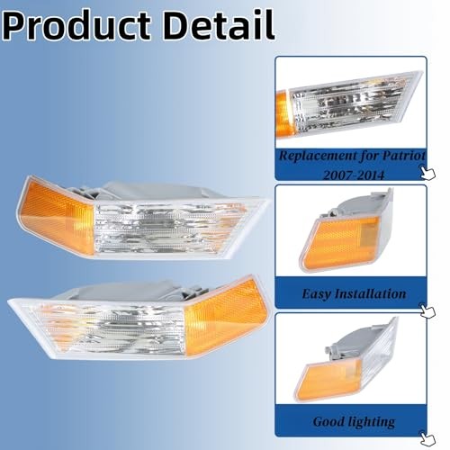 1 Pair Front Left and Right Turn Signal Lights Lamps Marker Corner Lights