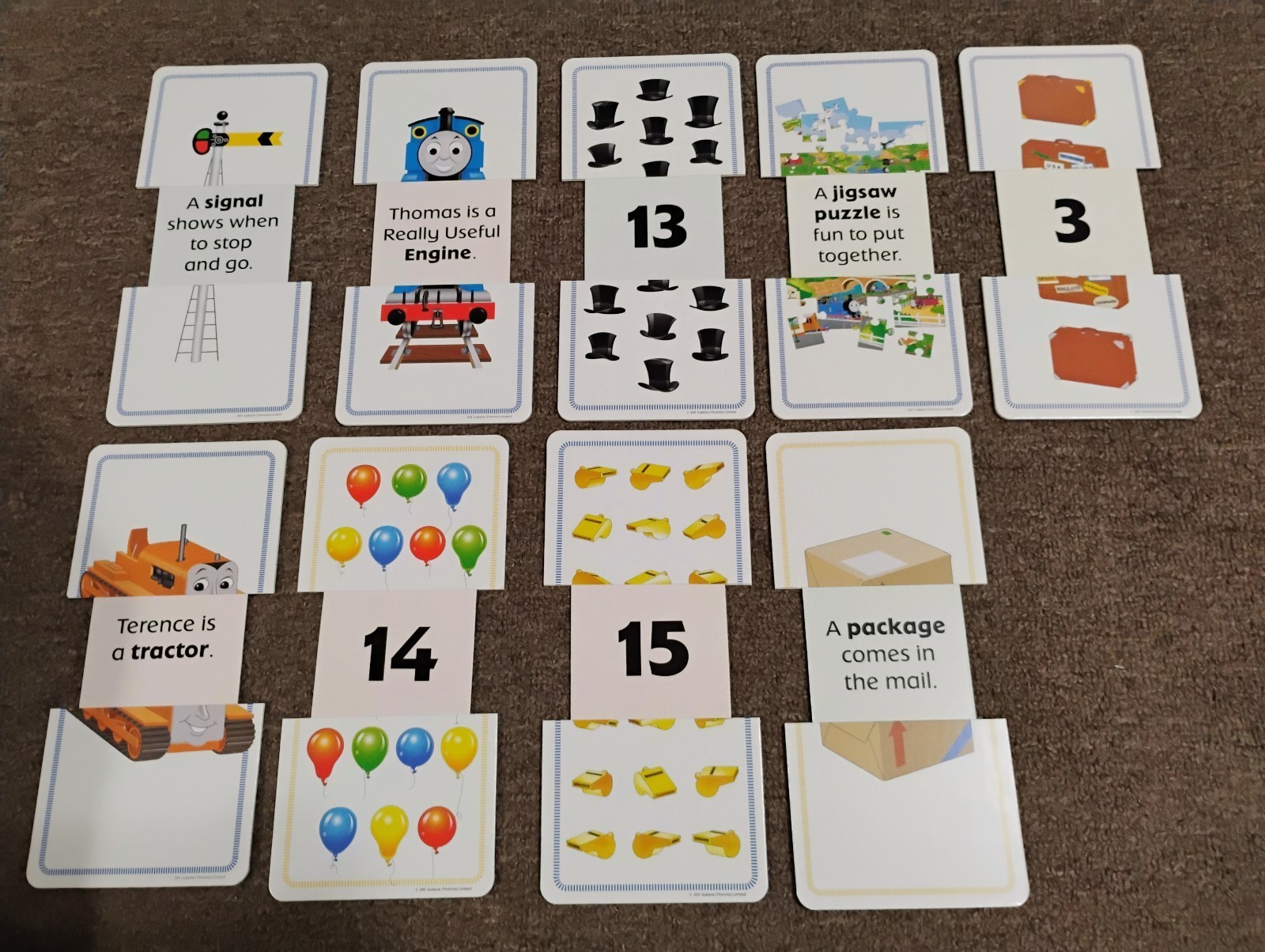 2011 Thomas & Friends Slide & Learn Interactive Cards