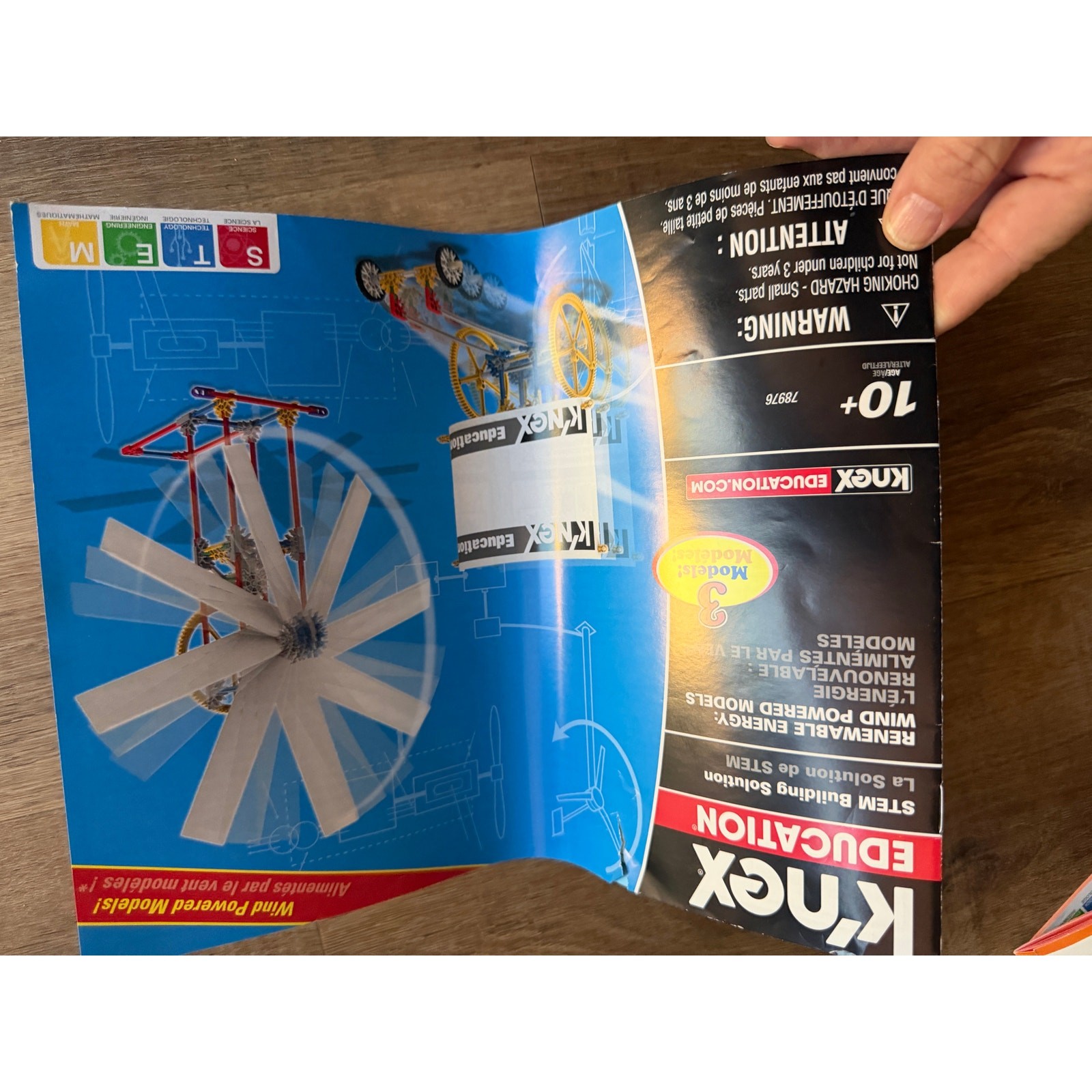 K’NEX Education Renewable Energy STEM Kit 583pc Solar Wind Power Models 10+