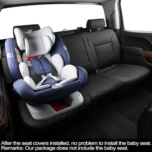 Chevy Silverado/Sierra Seat Covers for 2014-2018 Full Set – B Black