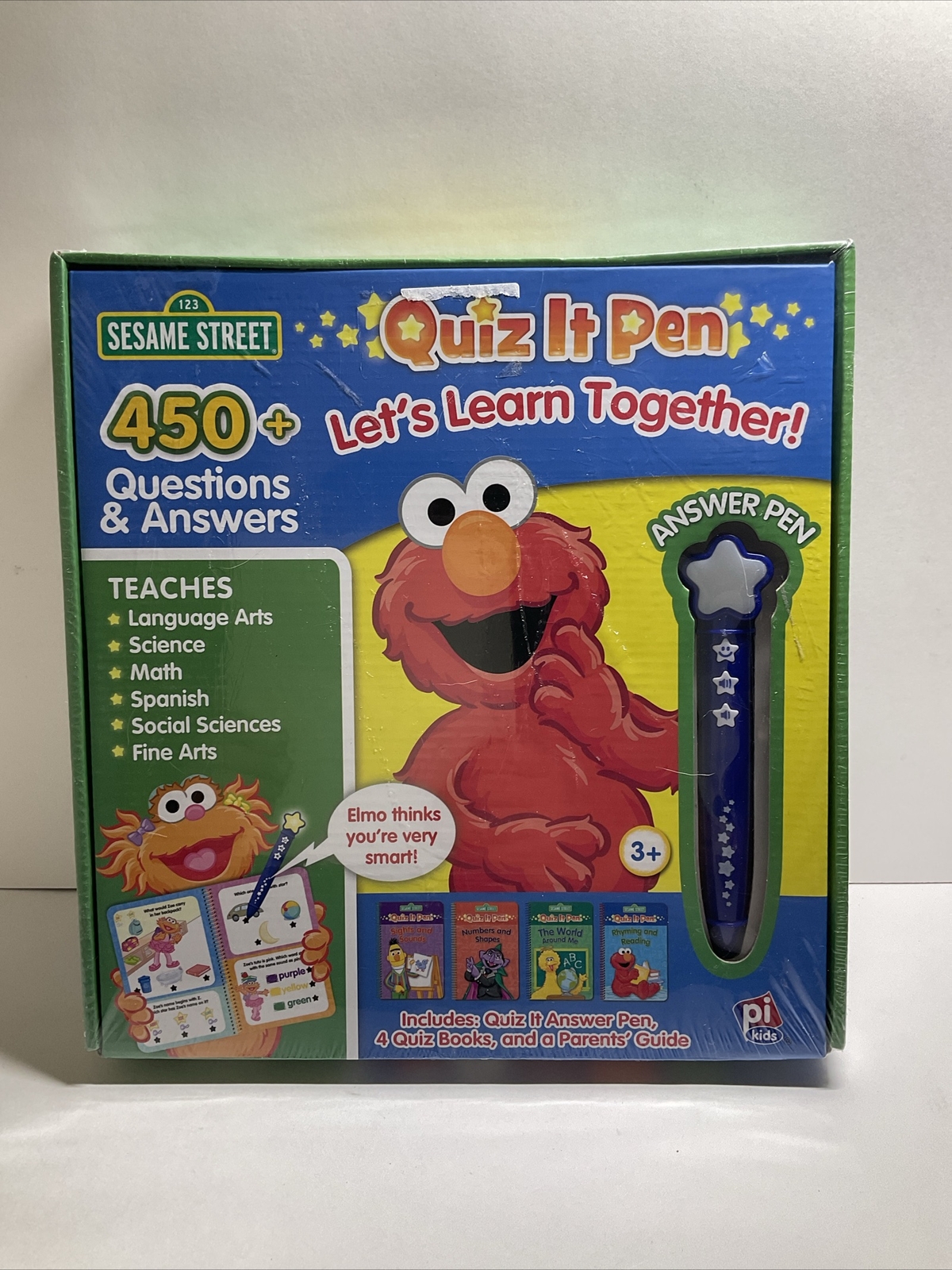 Excellent Quiz It Pen age 3+ PRESCHOOL 4x Books 450 Questions Sesame Street Elmo