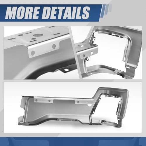 23-26 Ford F250 F350 F450 Rear Bumper End Cap Chrome Left Driver w/Sensor Holes