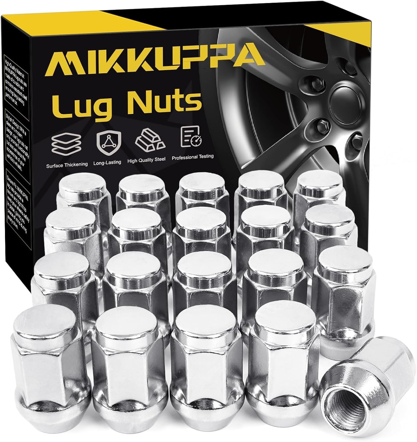 M12X1.5 Wheel Lug Nuts, Replacement for 2006-2017 Jeep Compass, 2007-2017 Patrio