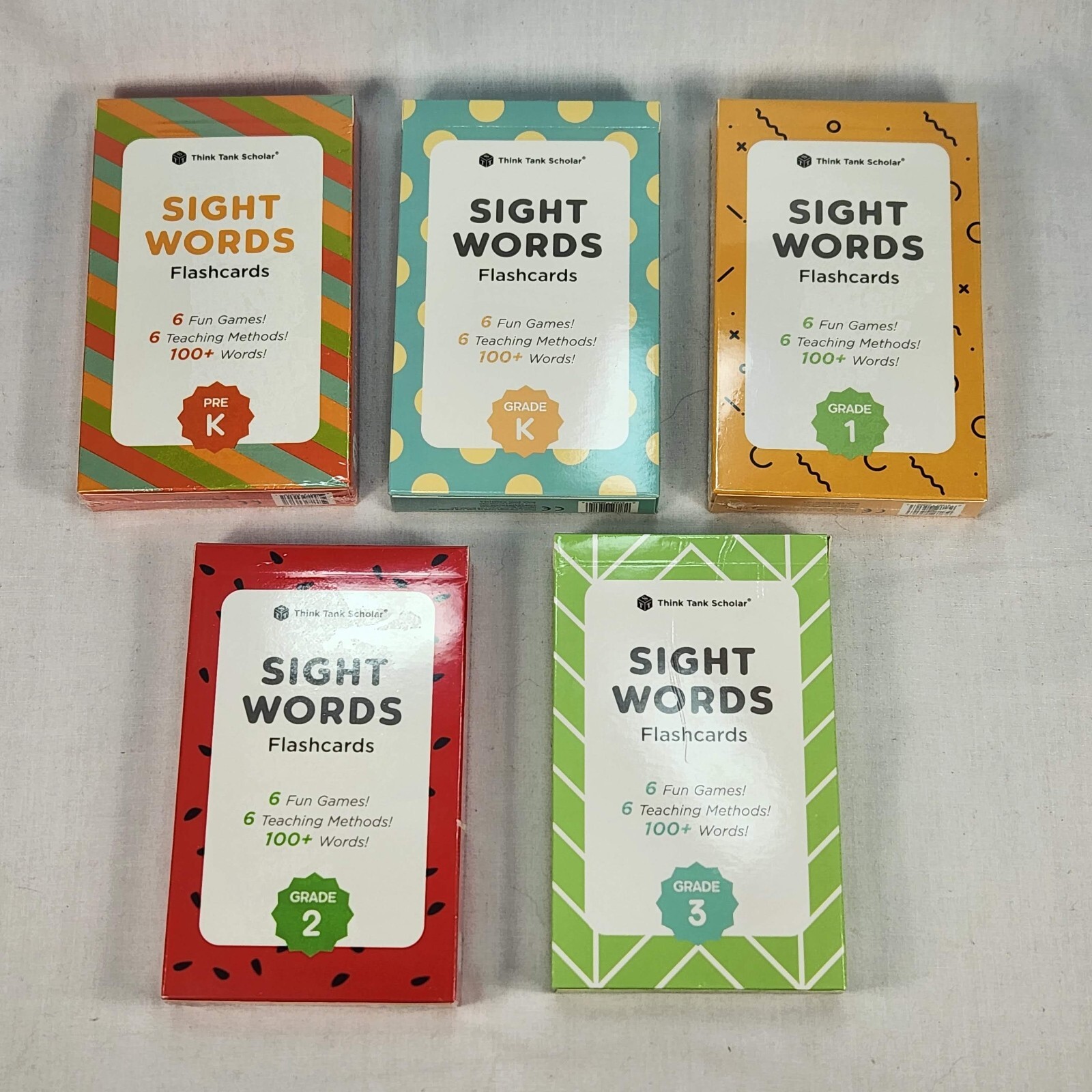 Think Tank Scholar 520 Sight Words FlashCards BOX Set Grade PK-3 some brand new