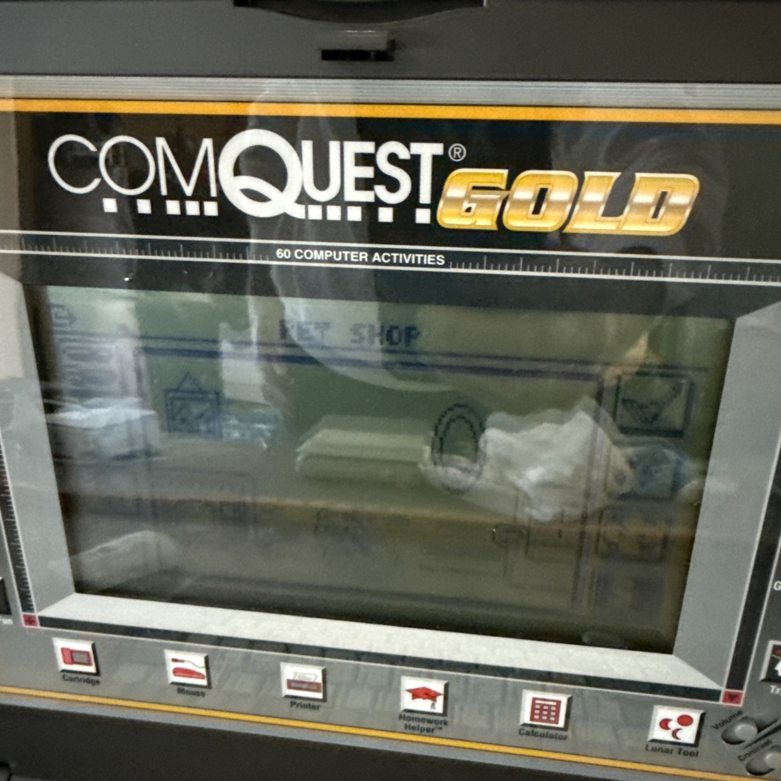 ComQuest Gold Vintage Kids Computer Laptop EXCELLENT Condition by Team Concepts