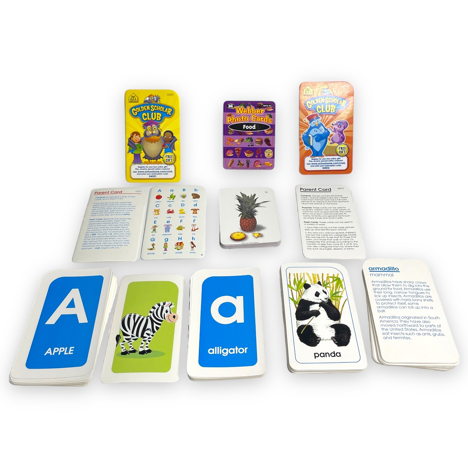 FLASH CARD HOMESCHOOL WEBBER GOLDEN SCHOLAR PHOTO EDUCATIONAL LEARNING